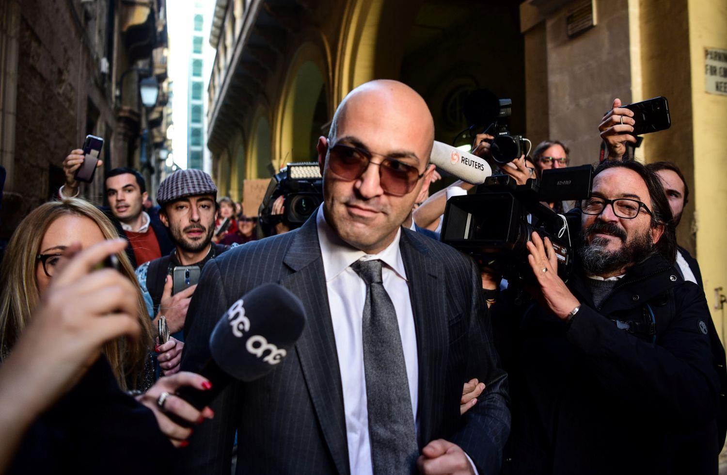 Yorgen Fenech exiting court in 2019. Photo: Mark Zammit Cordina