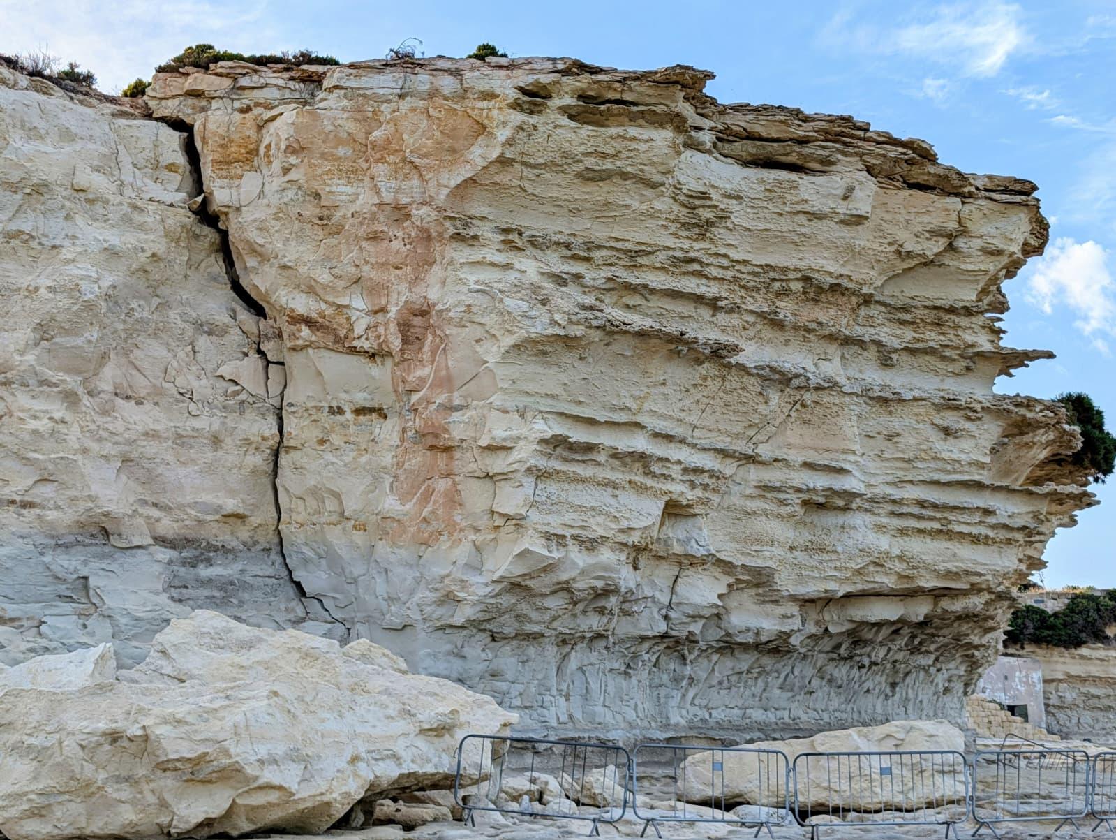 The police have closed off the area above and around the cliff face. Photo Chris Sant Fournier.