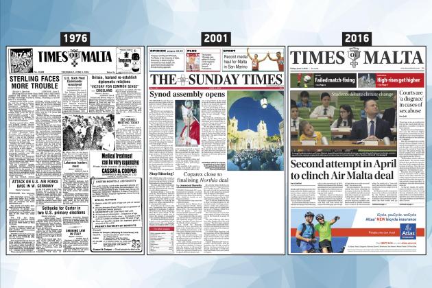 June 3: The front page of Times of Malta 10, 25 and 50 years ago