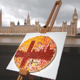 Claude Monet&rsquo;s famous 1903 painting The Houses of Parliament, Sunset.