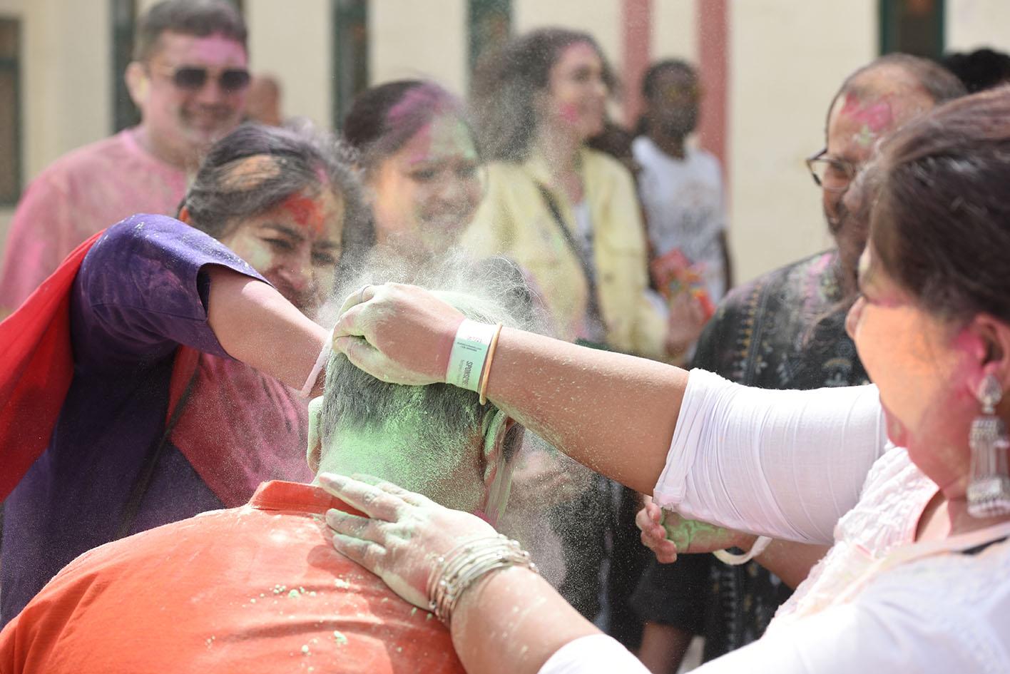 Members of the Indian community in Malta celebrating the Holi festival in Valletta last year. File photo: Chris Sant Fournier