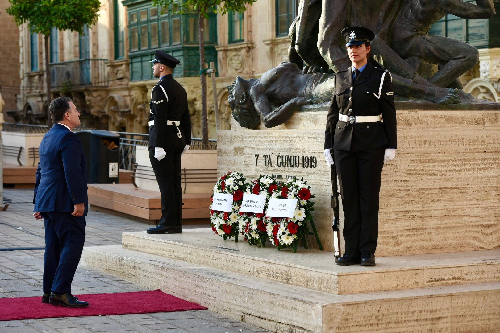 Opposition leader Bernard Grech at Friday's ceremony. Photo: Chris Sant Fournier.