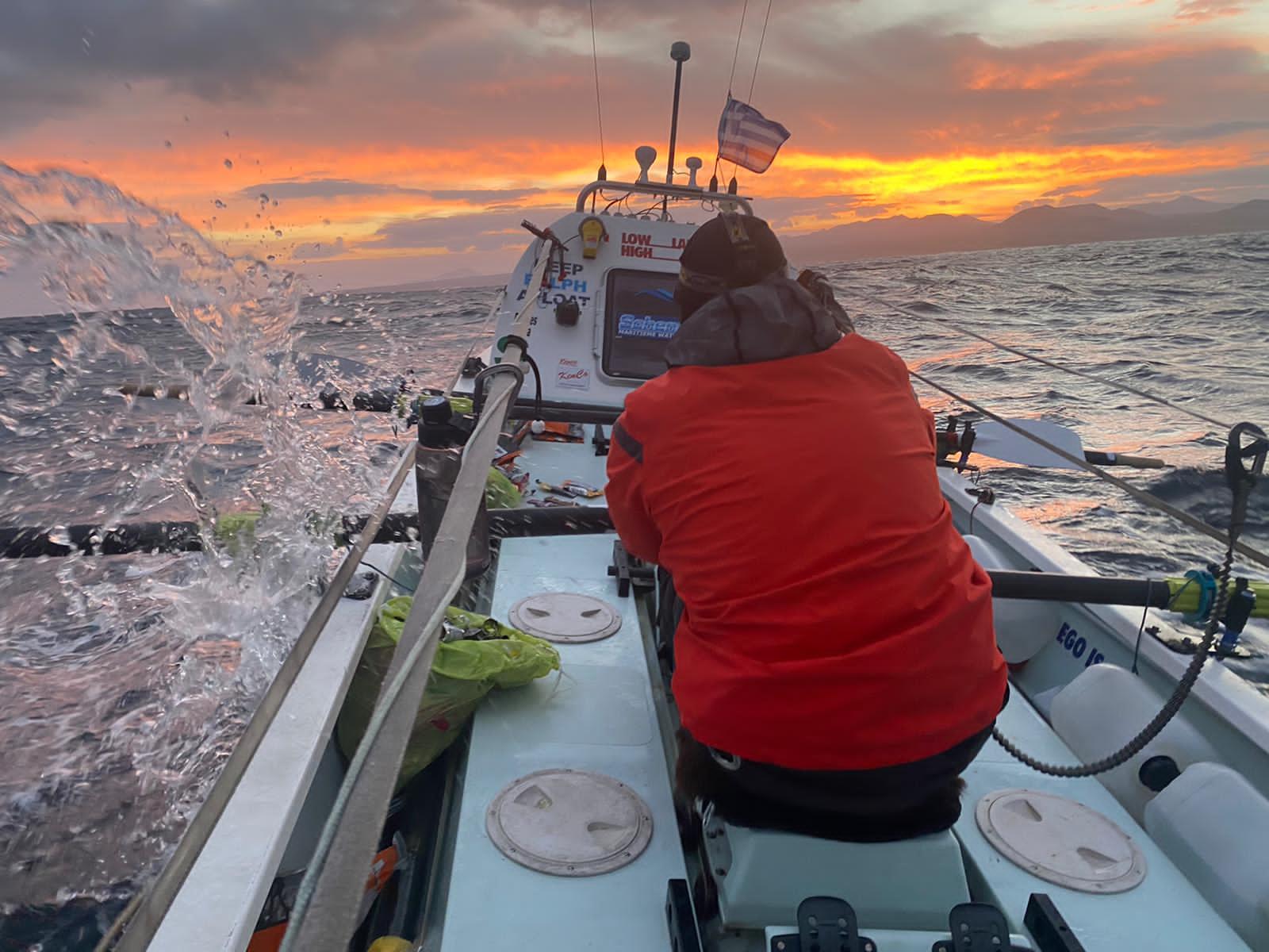 Steve Chetcuti on one of his final preparatory rows before setting off on his Atlantic crossing. Photo: World's Toughest Row
