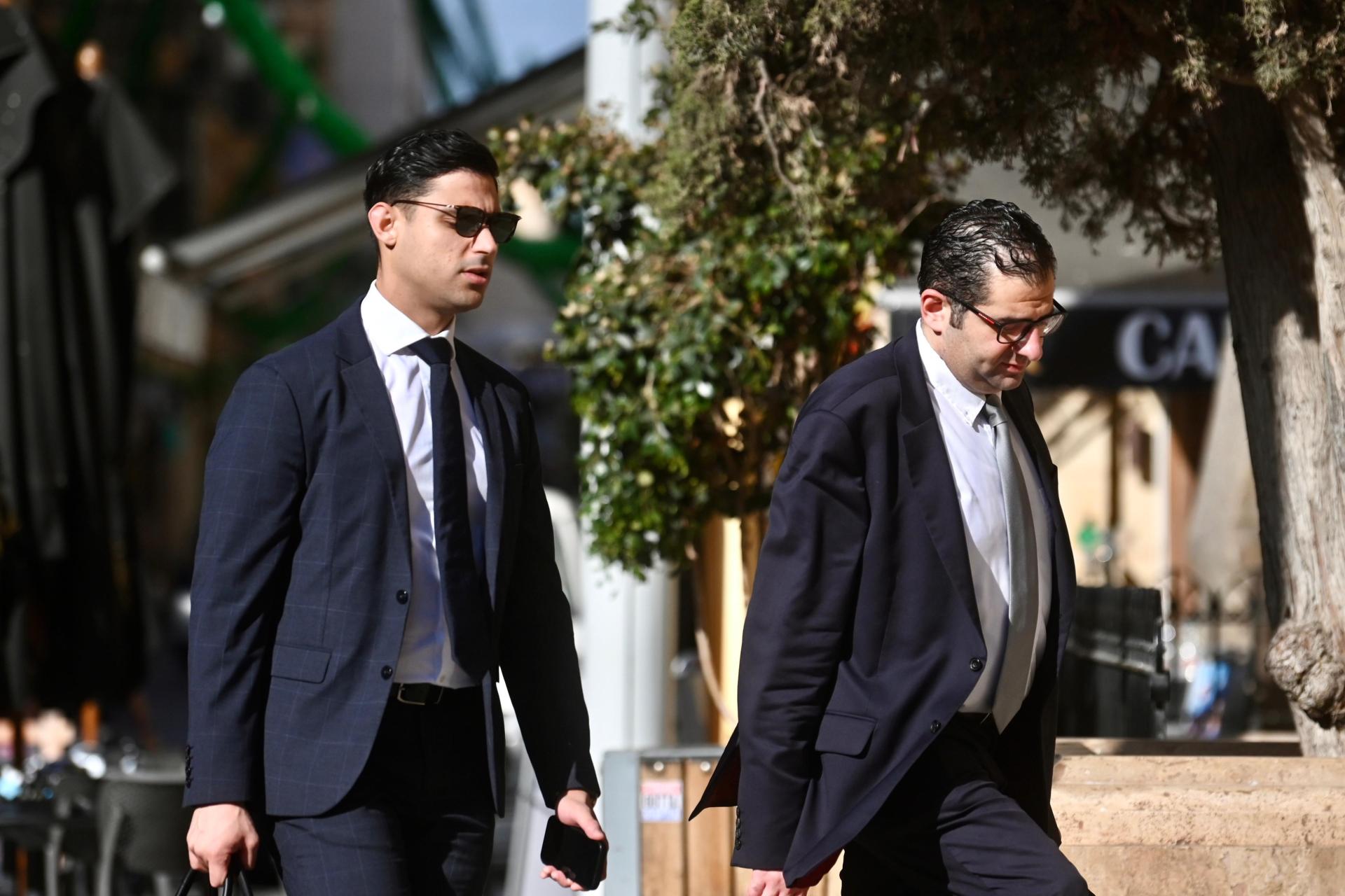 Prosecutors Godwin Cini and Anthony Vella on Saturday. Photo: Jonathan Borg