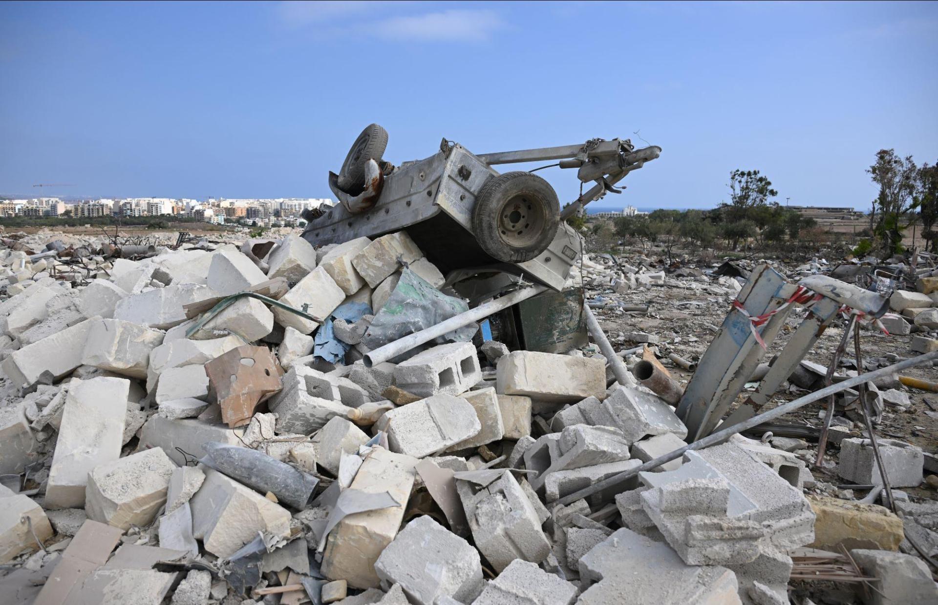 Some of the damage left from the explosion. Photo: Matthew Mirabelli