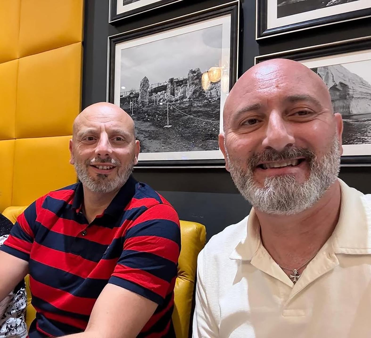 Roderick Galdes (right) with his brother Malcolm.