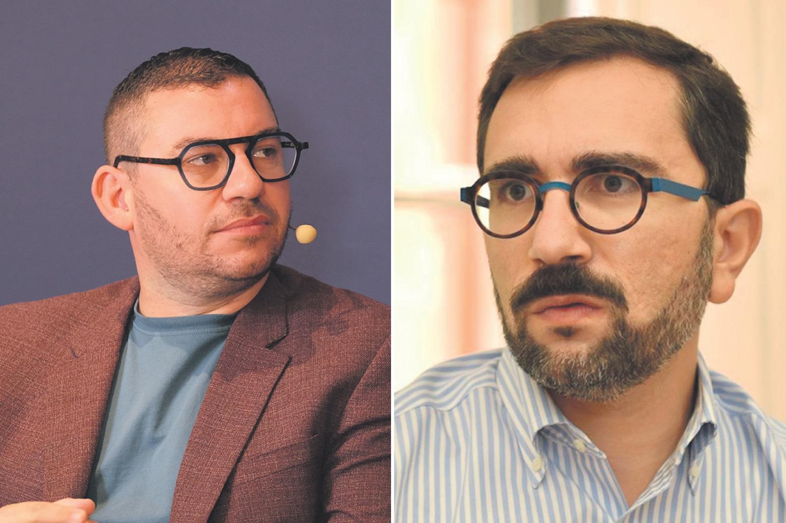 Both Silvan Agius, right, and Cyrus Engerer suggested there was no point in setting up another party that would further fragment voters who are unhappy with the two main parties.