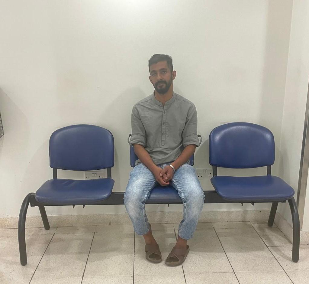 Tom Jacob outside his wife's hospital ward at Mater Dei.