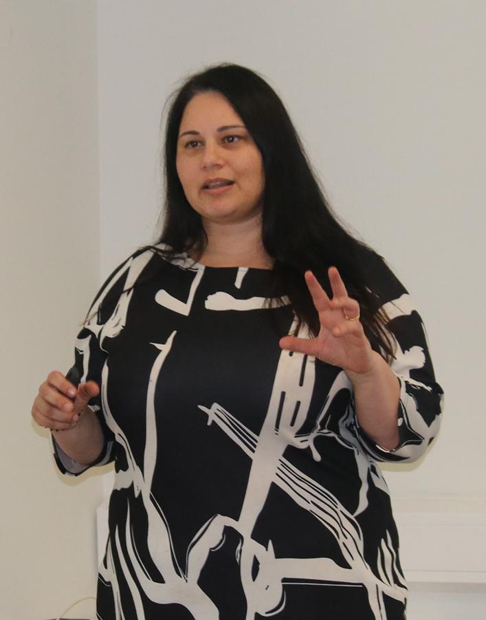 One of the speakers, consultant general and oncoplastic breast surgeon Elaine Borg.