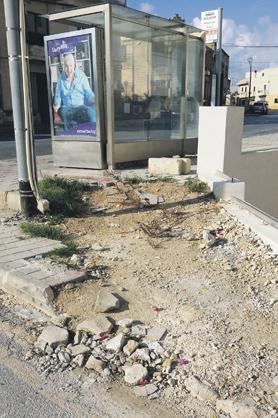 People often have to walk on the road because pavements are too narrow or broken to walk on.