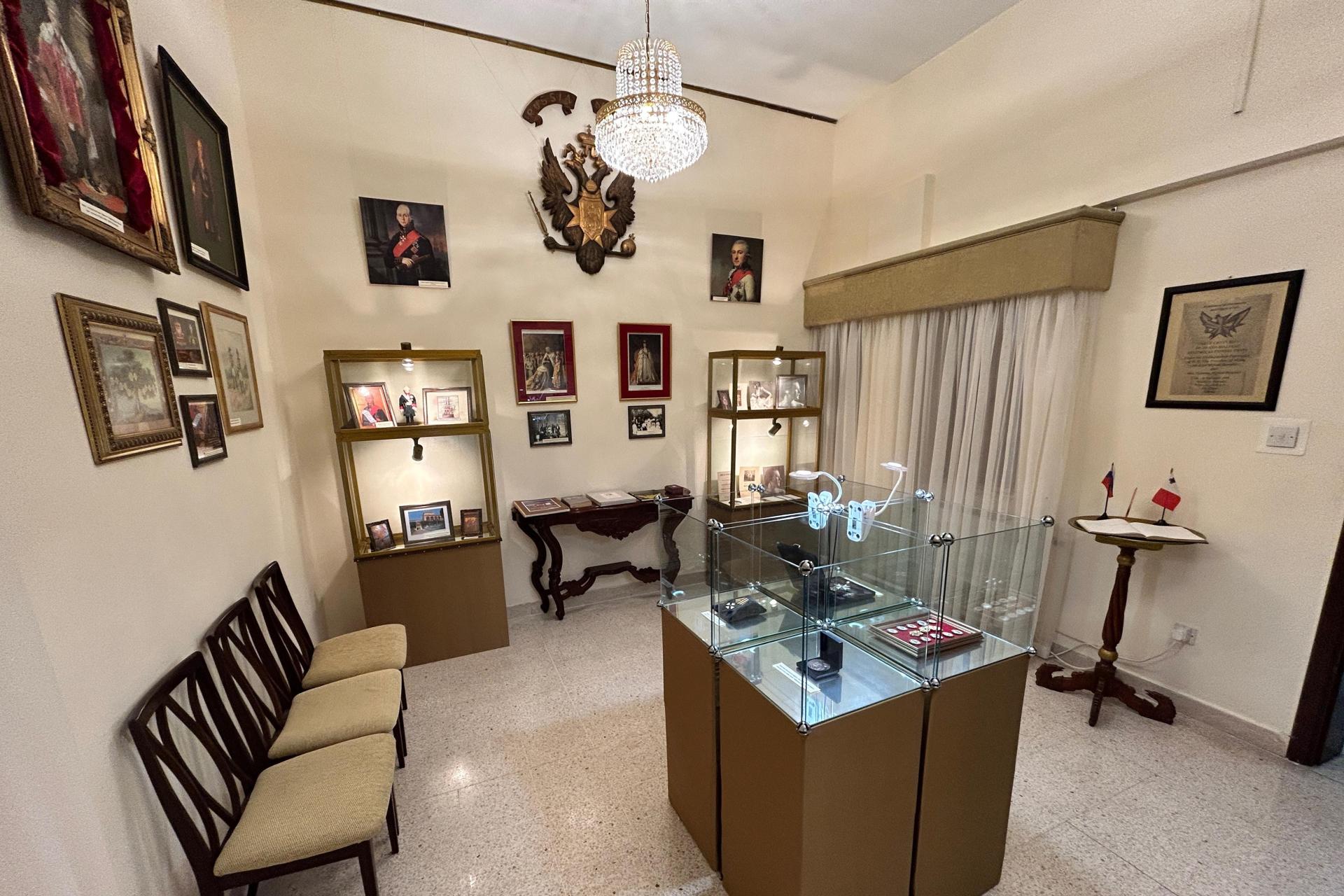 The museum room opened at the centre.