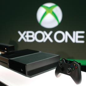 Xbox One on display during its unveiling in Redmond, Washington.