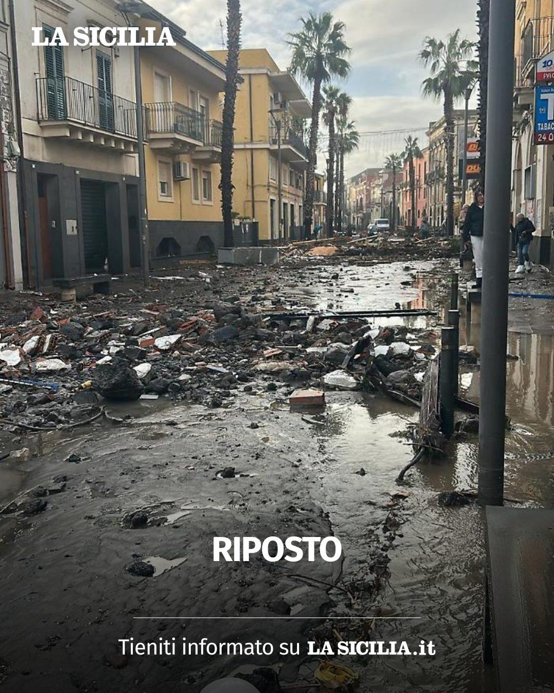 Damage in Riposto Photo:La Sicilia