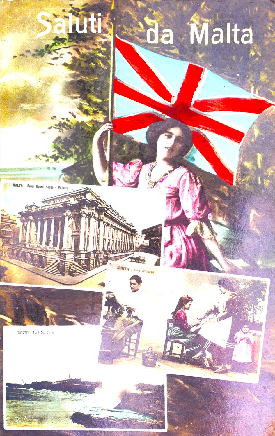 An Italian postcard of Malta issued in World War I.