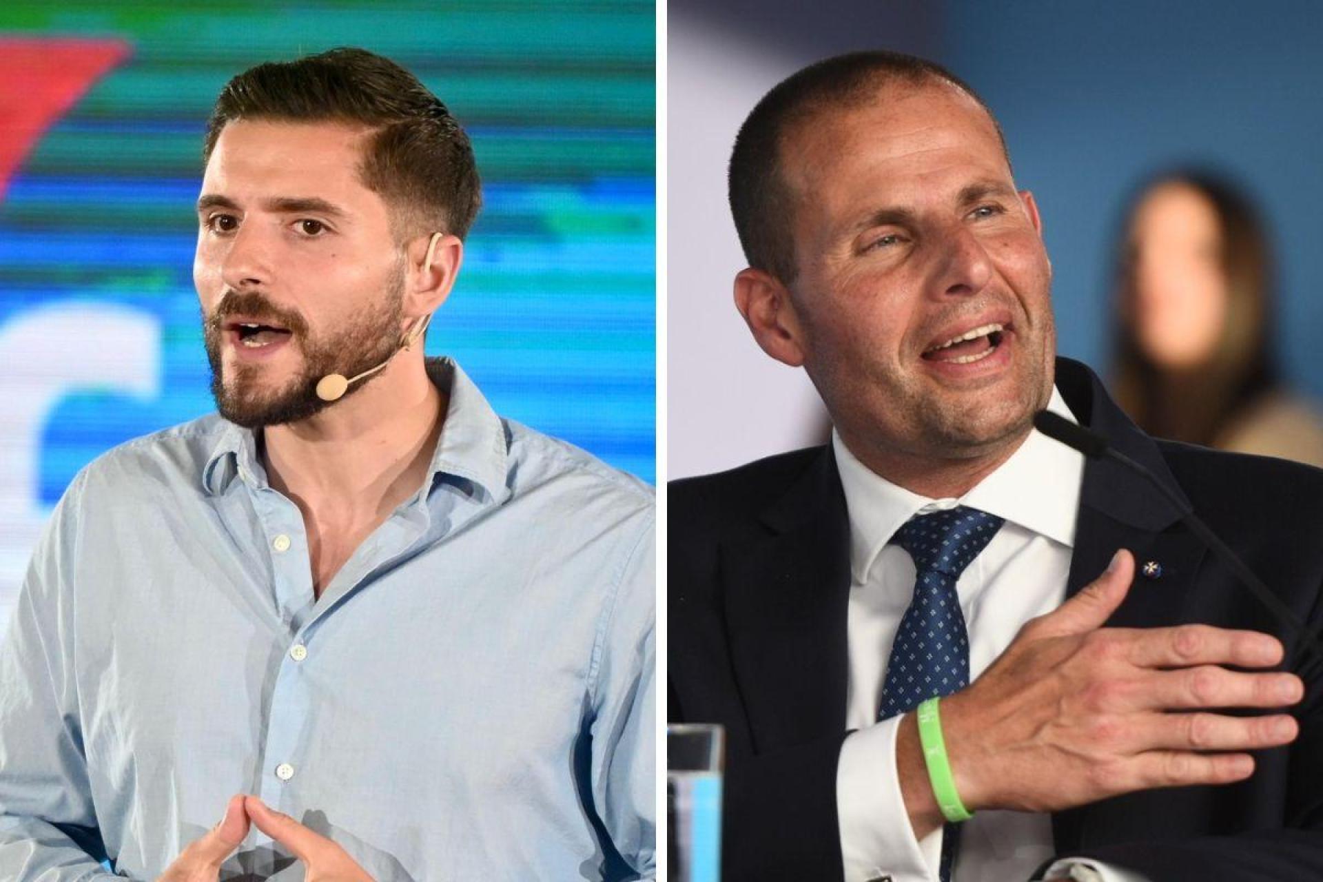 Alex Borg focused on healthcare; Robert Abela spoke about Gozo. Photos: Jonathan Borg/Chris Sant Fournier