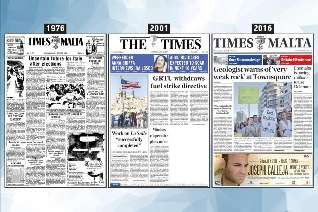 June 23: The front page of Times of Malta 10, 25 and 50 years ago