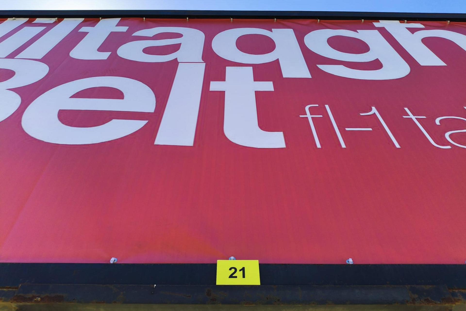 Adverts for Labour's May 1 mass meeting featured yellow stickers. Photo: Matthew Mirabelli.