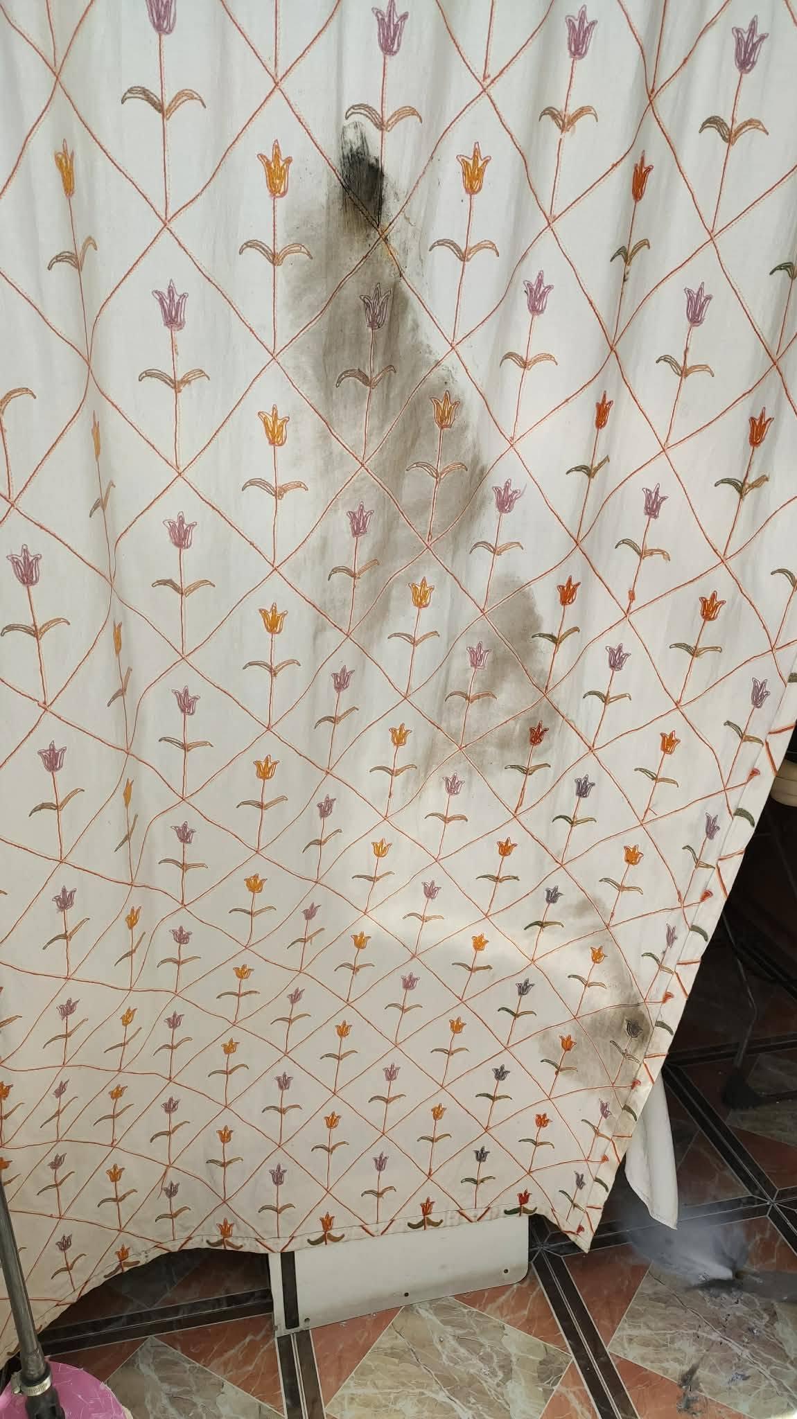 The flare burnt a curtain in the Kalkara home.