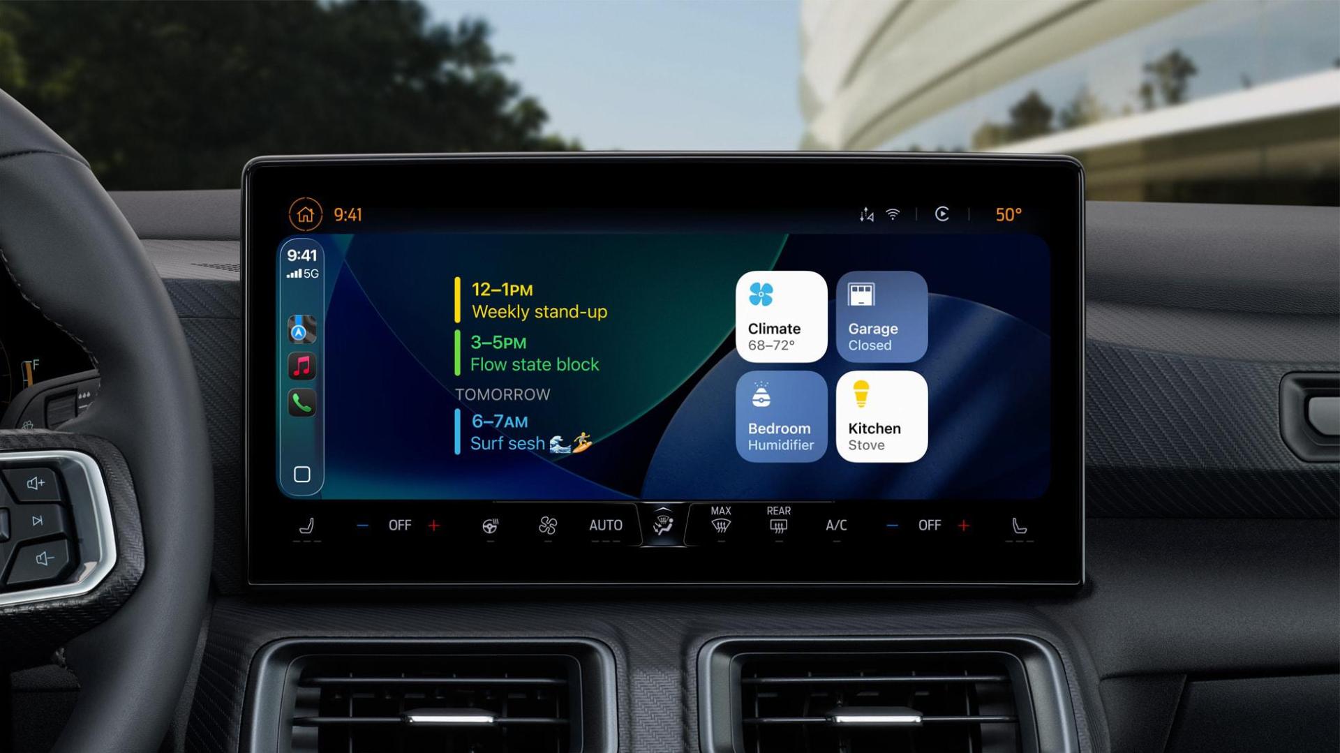 Drivers will be able to see upcoming events and activities.