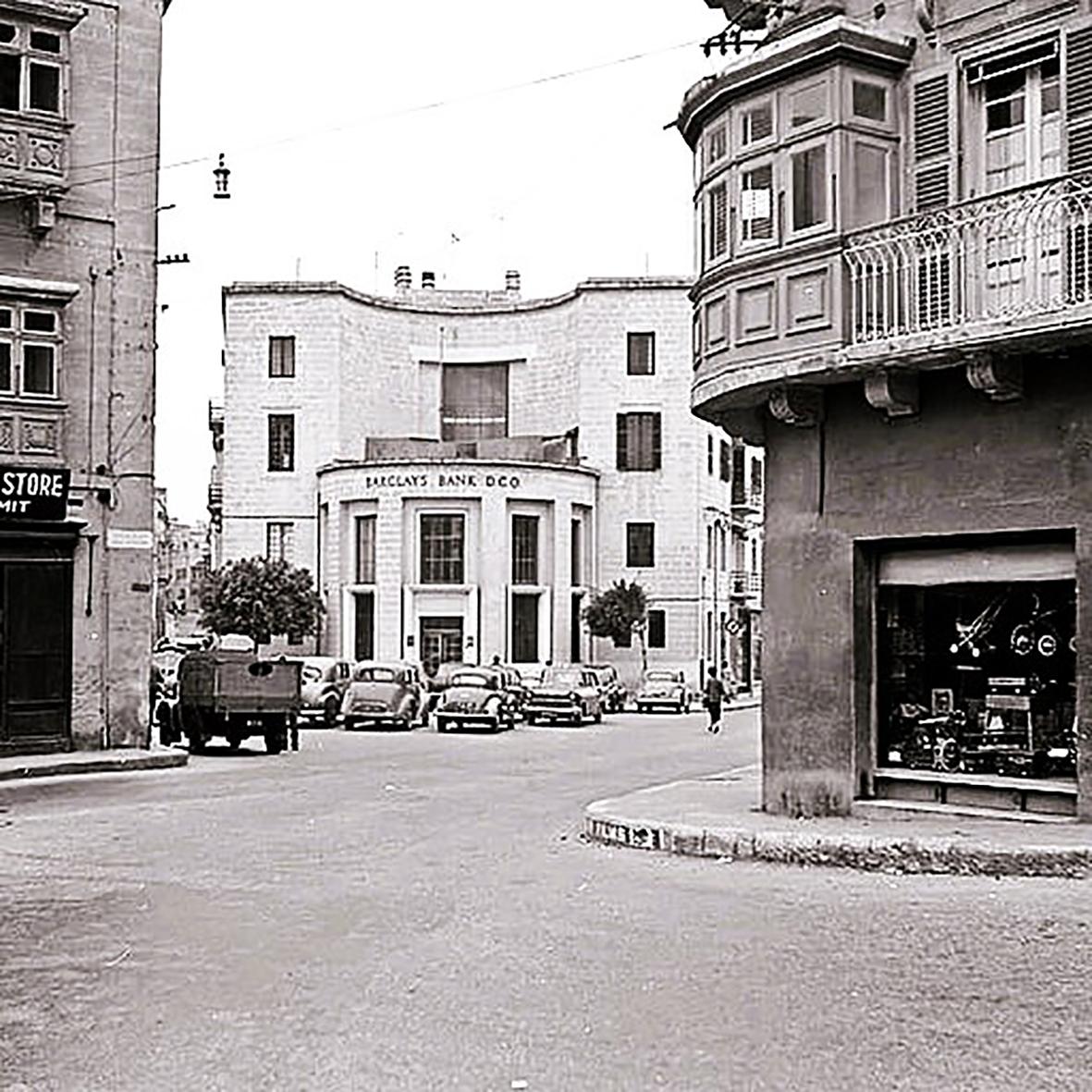 The Sliema Barclays Bank branch in 1958