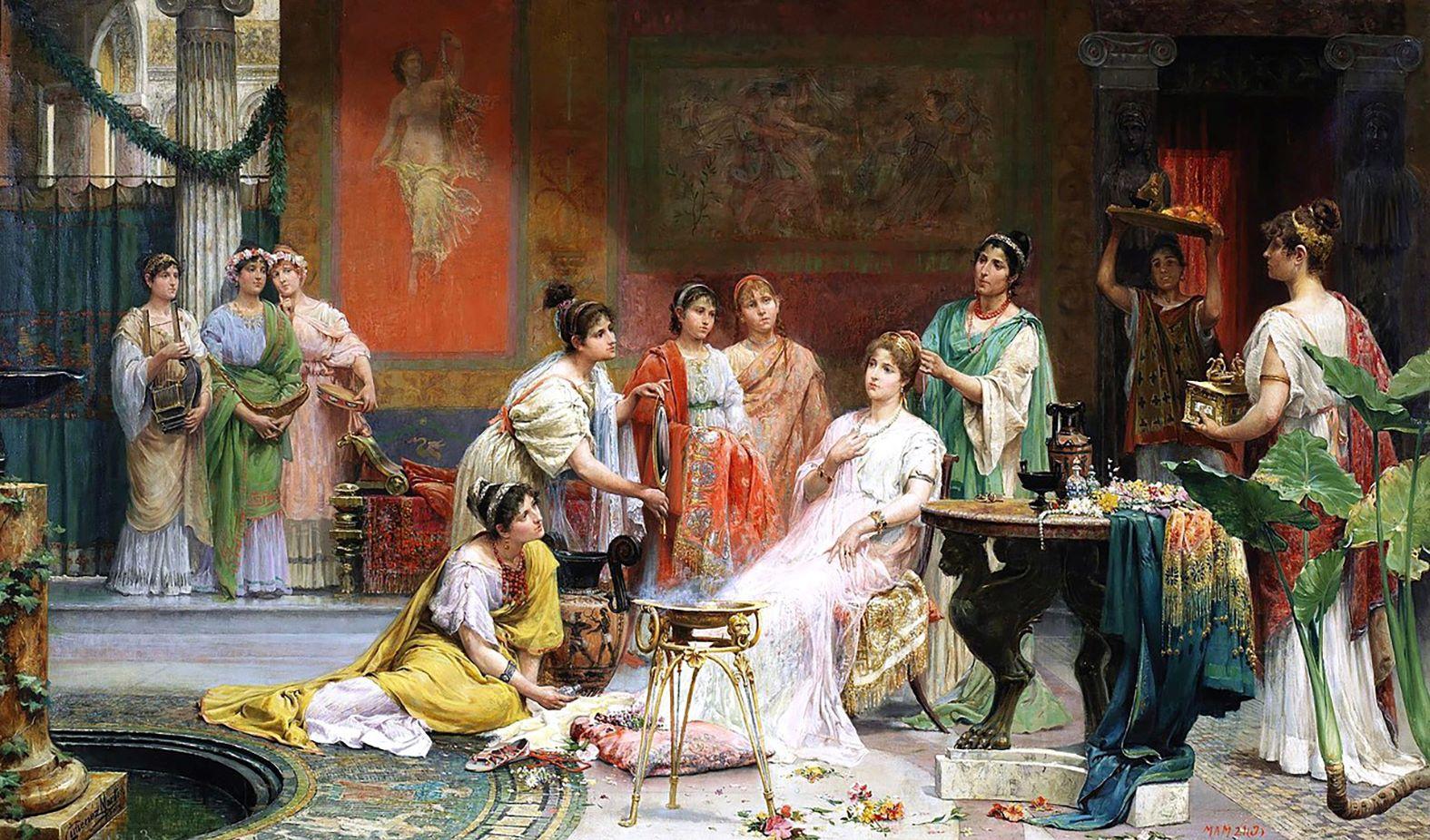 <em>Roman Matron&nbsp;at the Hairdresser</em> by Juan Gimenez
