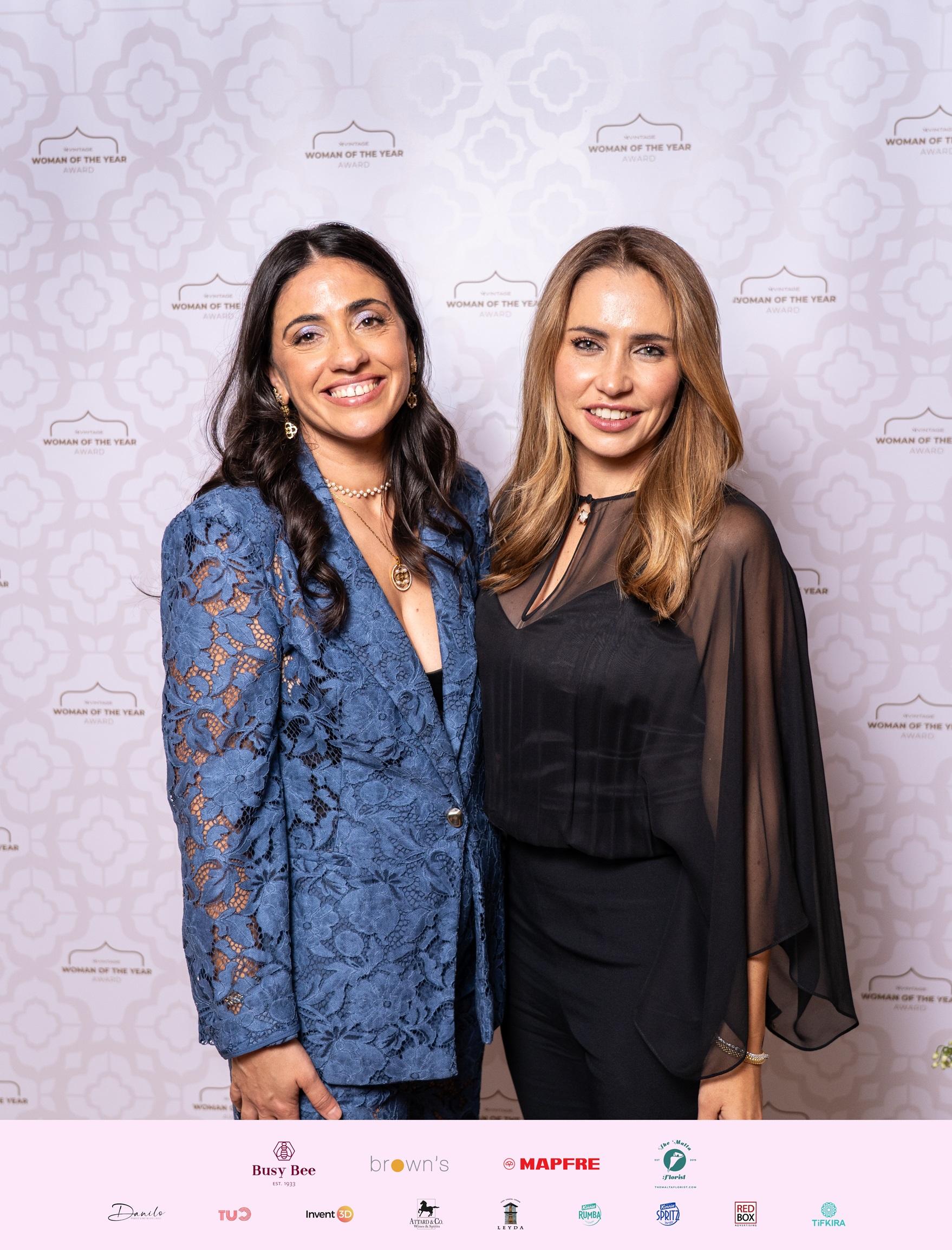 Mvintage founder Krystle Penza and Lydia Abela, wife of prime minister Robert Abela.