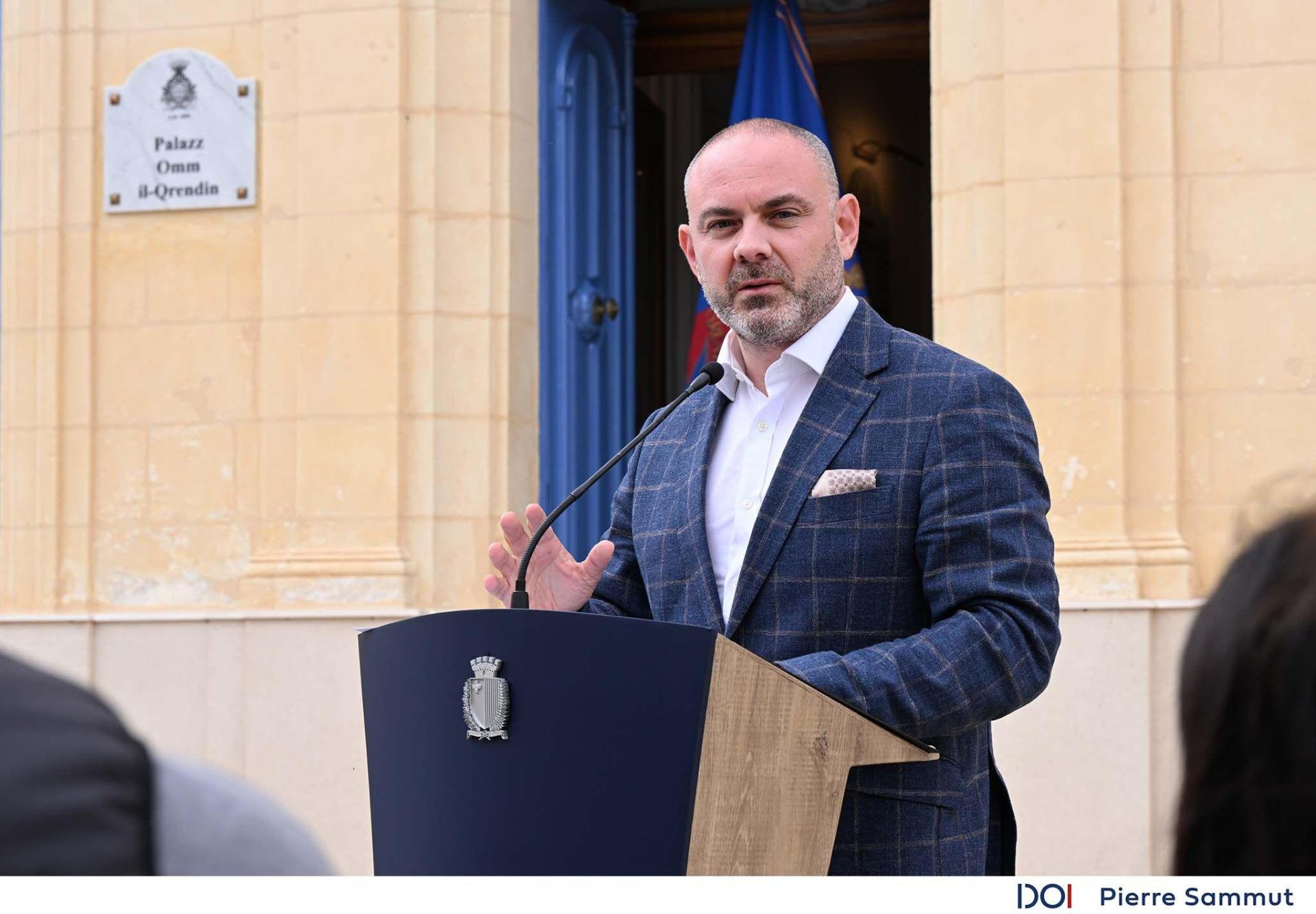 Culture Minister Owen Bonnici during the transfer of the Qrendi property. Photo: DOI