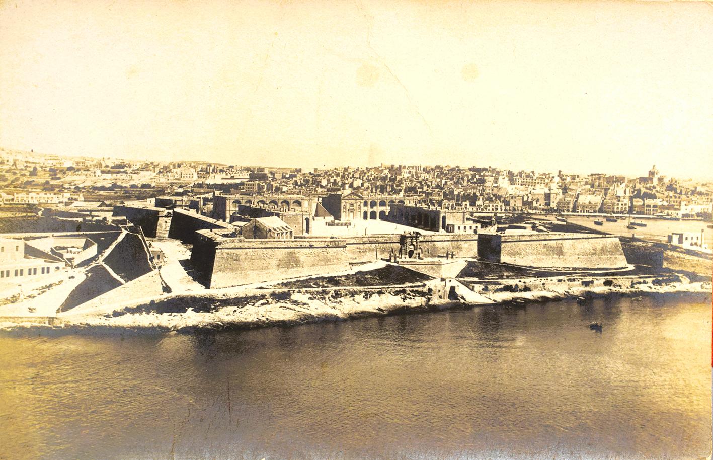 A panoramic postcard by Salvatore Lorenzo Cassar, 1920s
