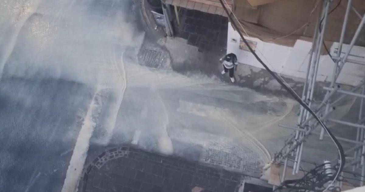 Water flows onto Sliema front from Carlo Stivala hotel development