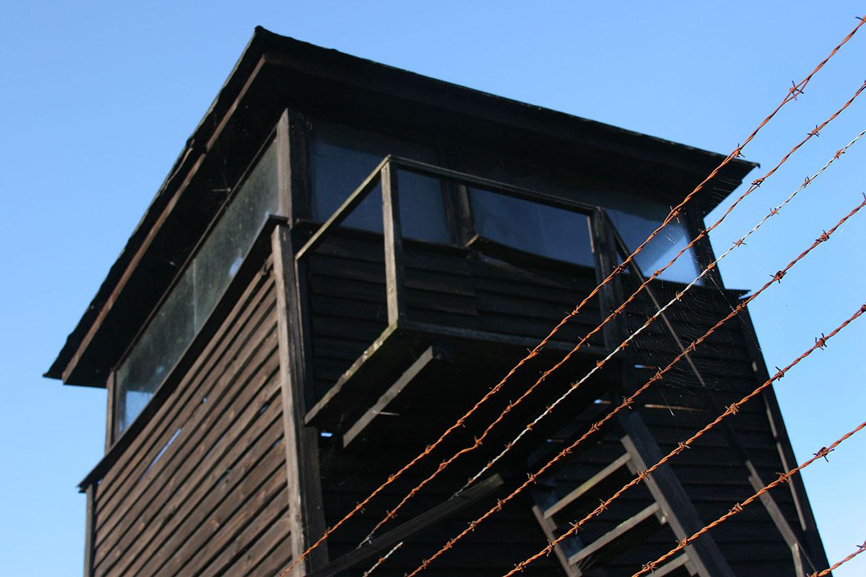 One of the camp's watch towers.