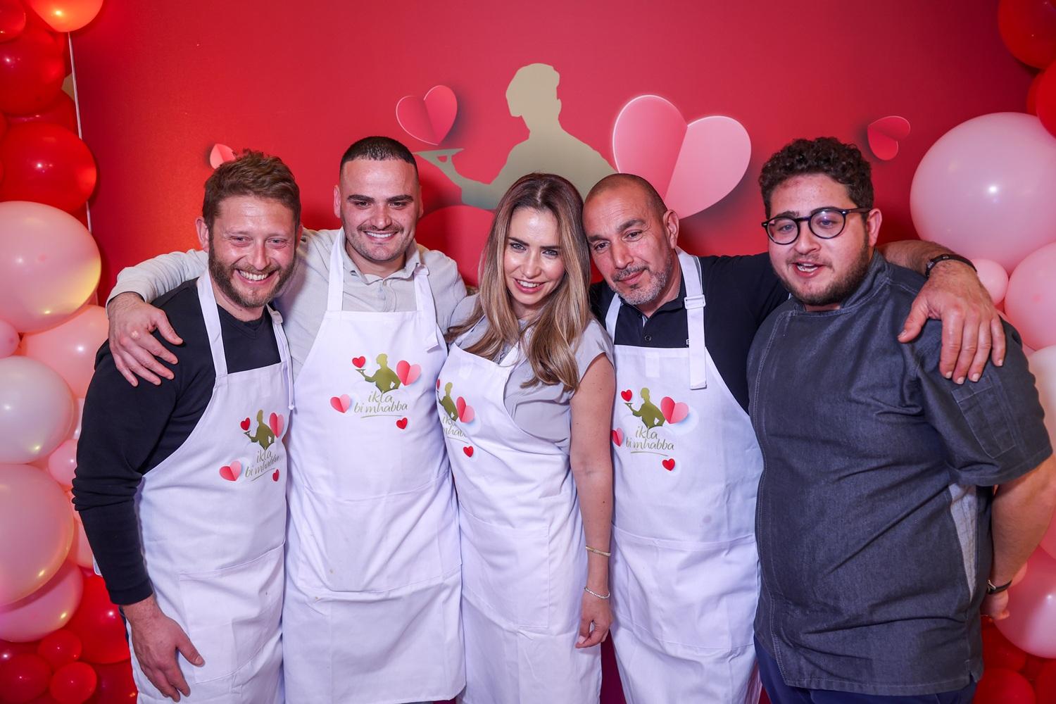 Masterchef contenders and Abela in aprons and ready to go. Photo: DOI