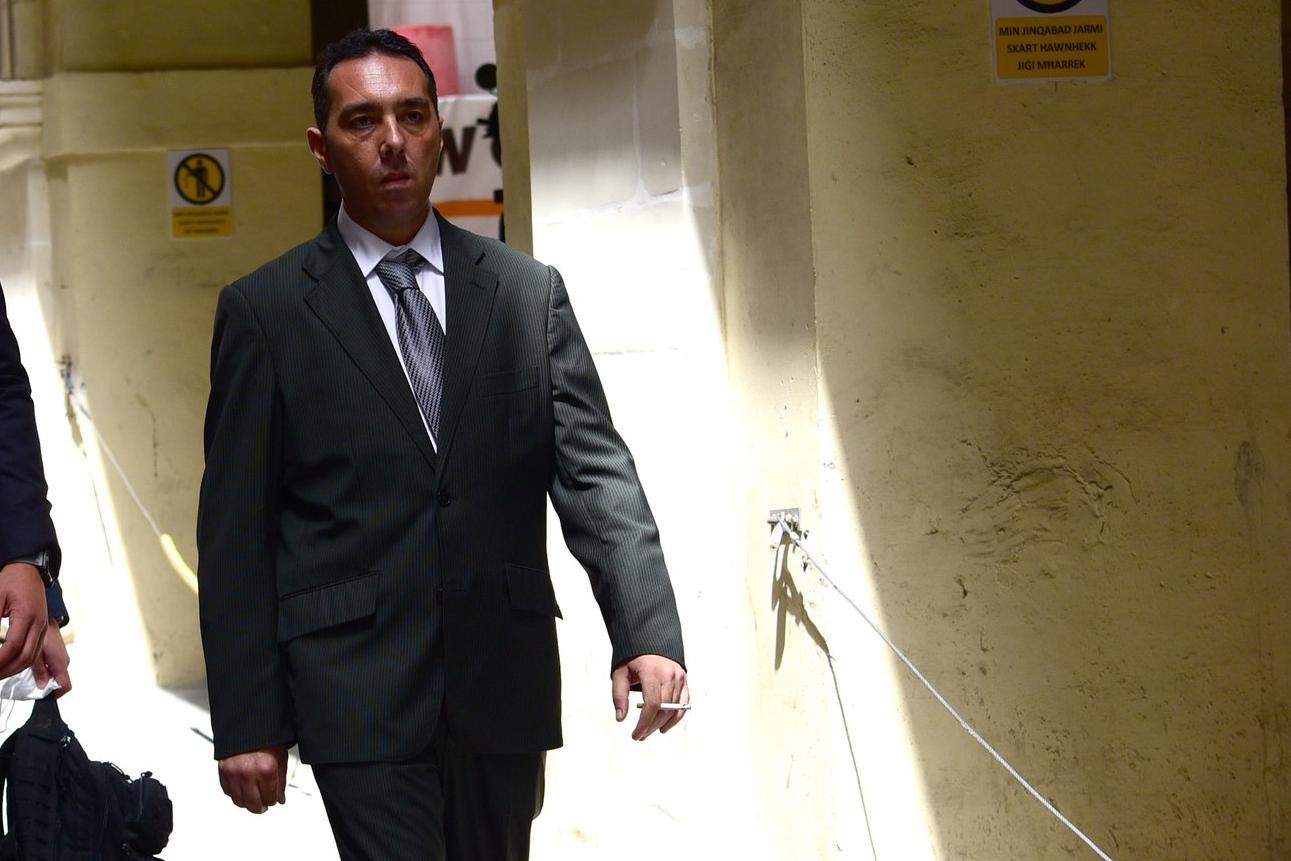 Melvin Theuma outside court.
