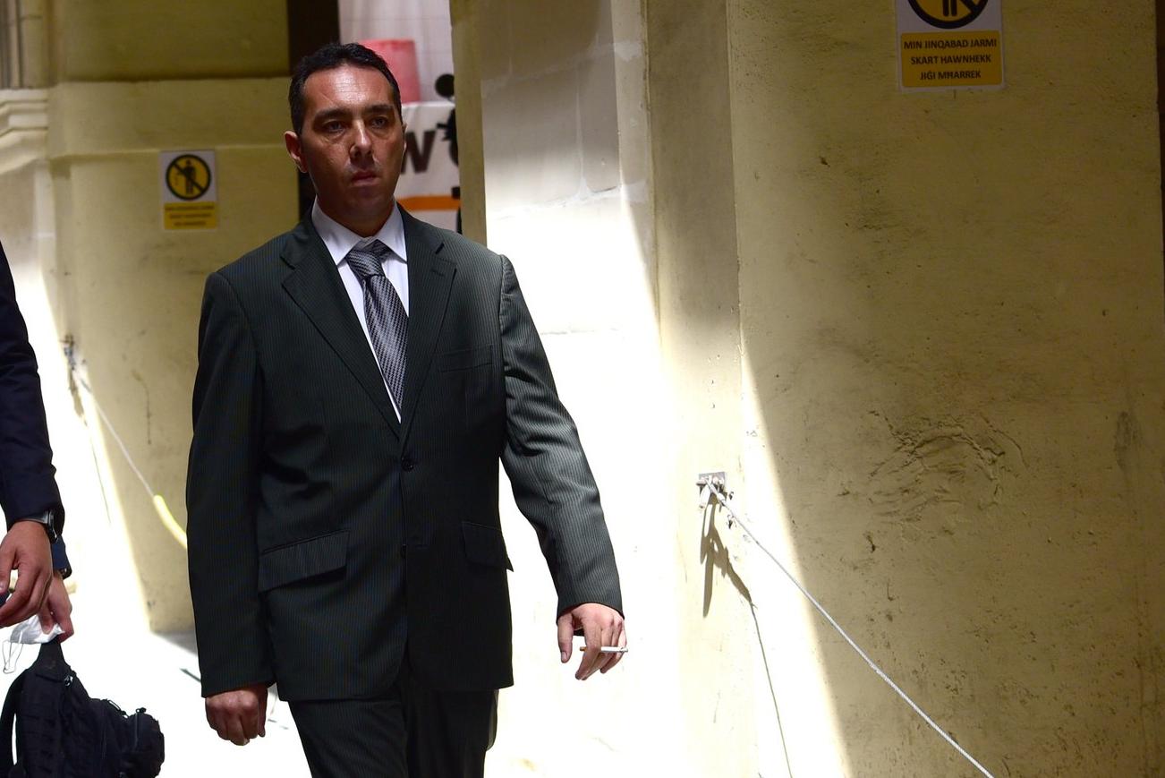Melvin Theuma outside court in a file photo.