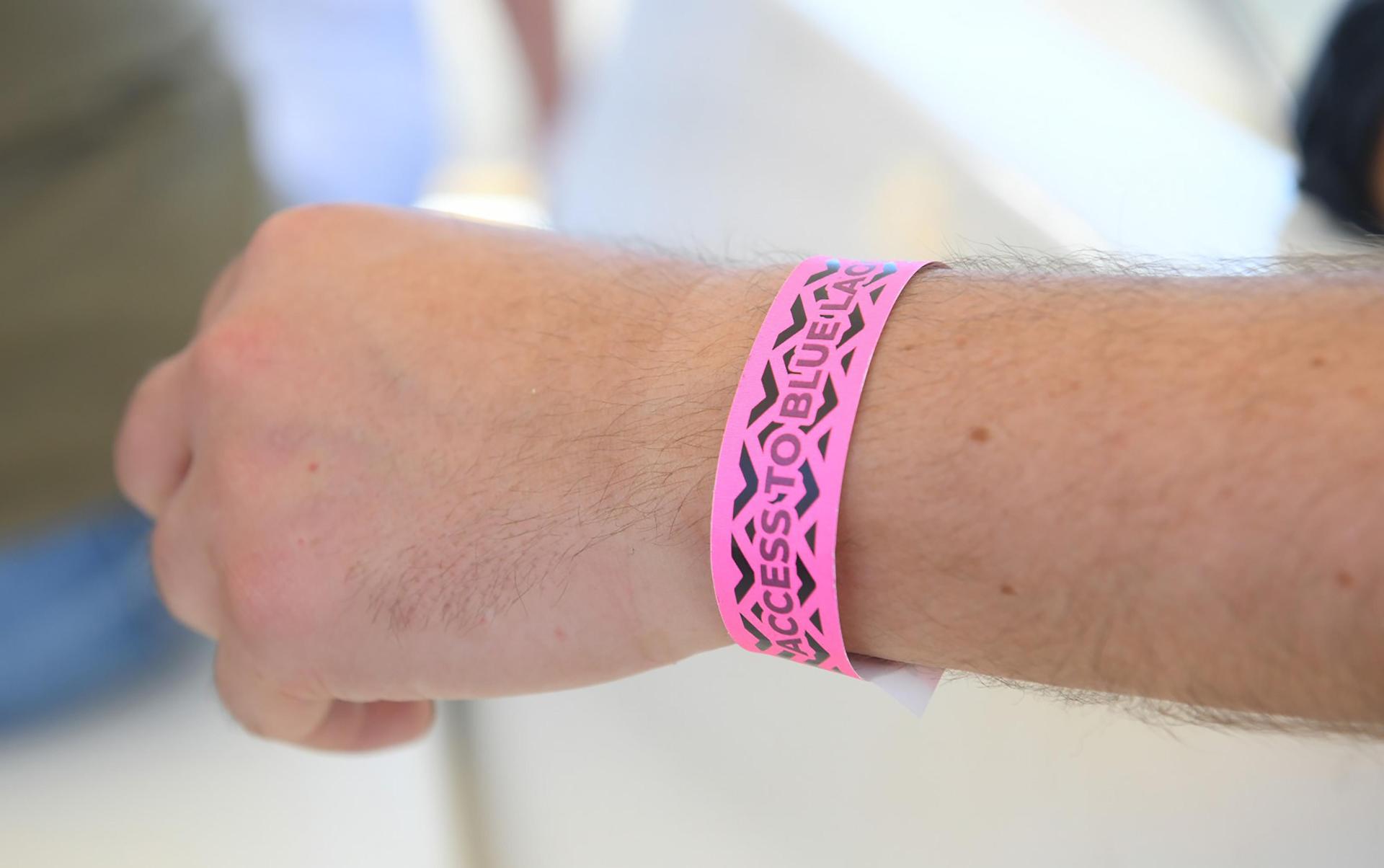 The wristband that must be worn.