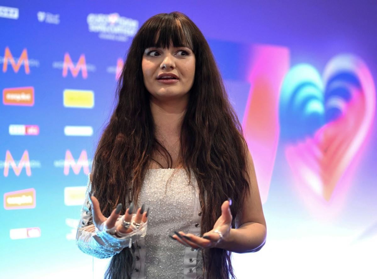 Belgian singer Alice Van Eesbeeck, aka Essyla and representing Belgium with the song 'Dancing on the Ice'. Photo: AFP