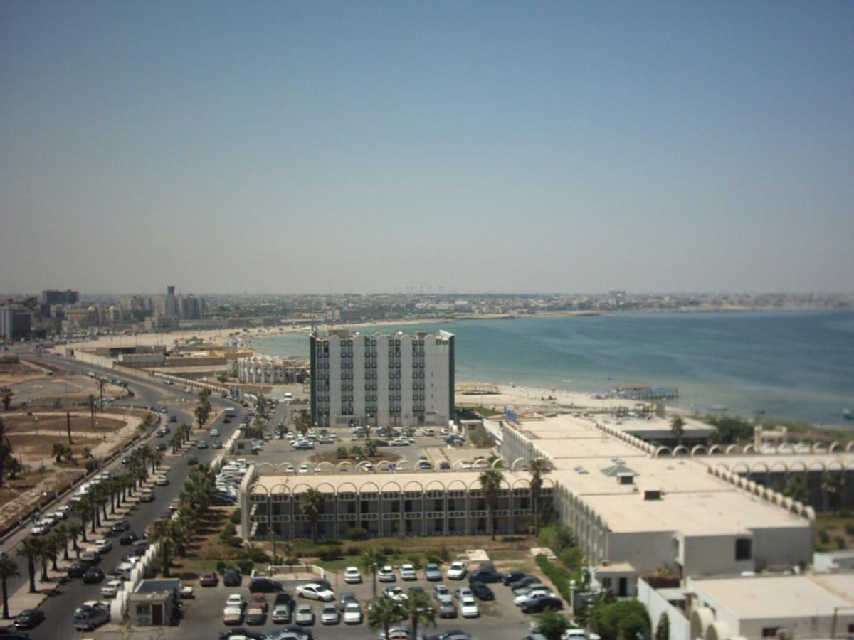 Tripoli&rsquo;s coast today.