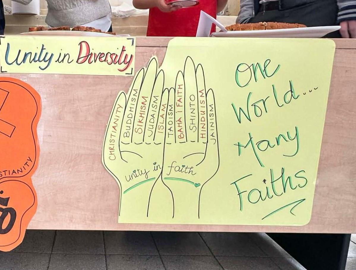 A discussion was held in senior school on cultural diversity, and reflections were held on the theme &lsquo;One World; Different Faiths&rsquo;.