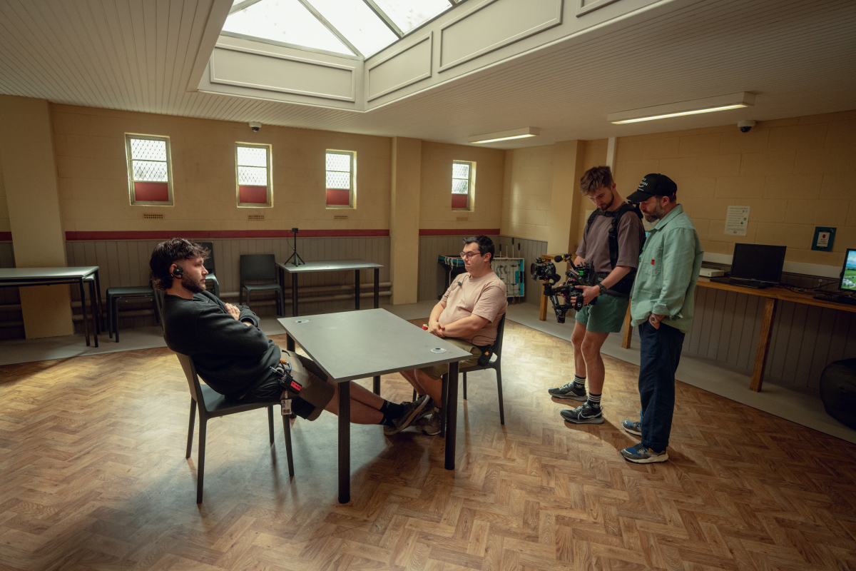 The crew getting ready to film episode 3.