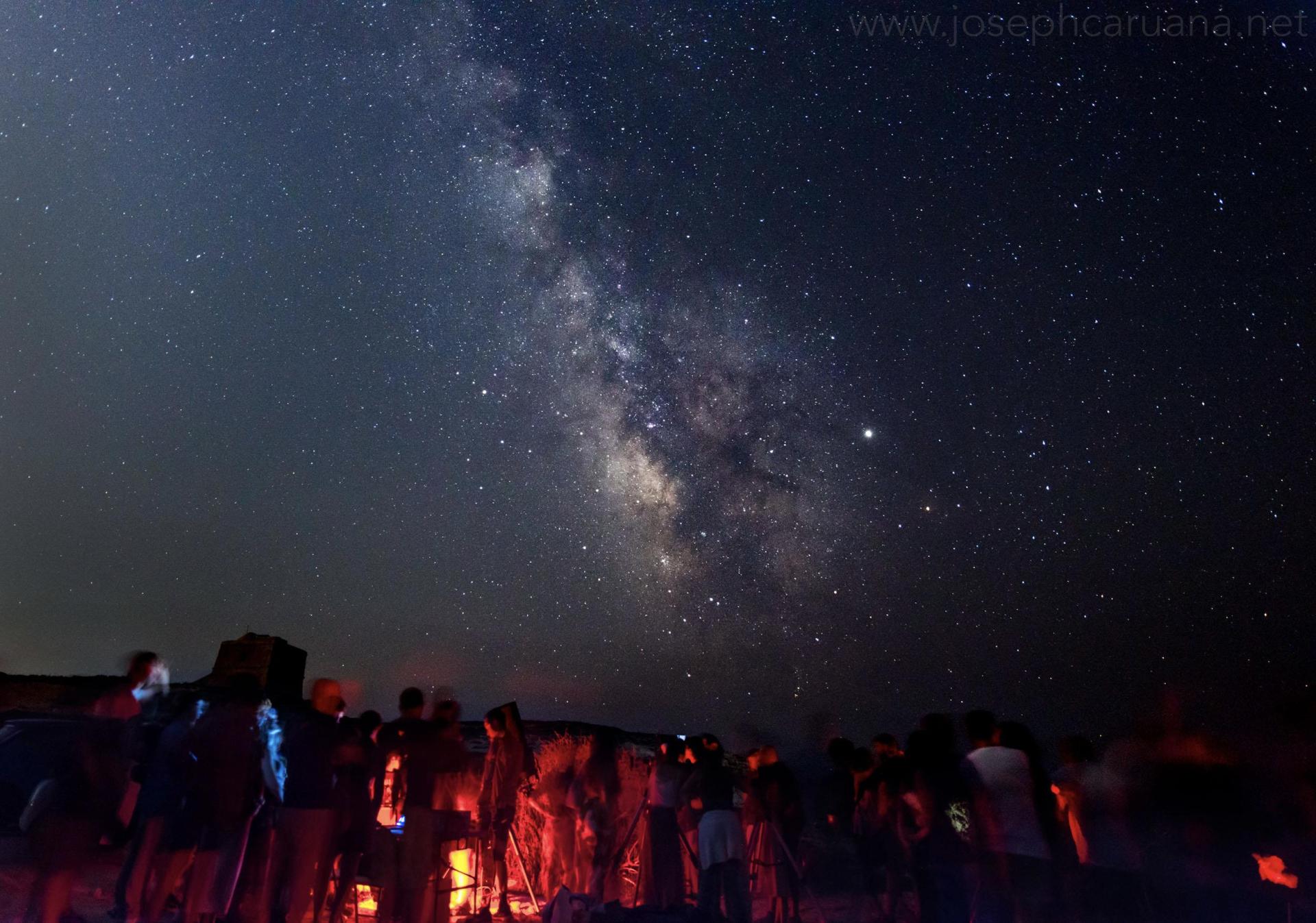 Gozo's Dwejra is one of the only places left where people can marvel at the night sky. Photo: Joseph Caruana