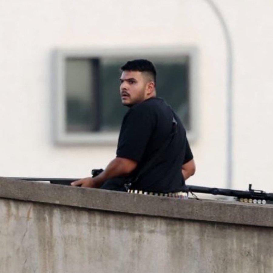Alleged shooter Naveed Akram, 24, is under arrest. His father was killed.