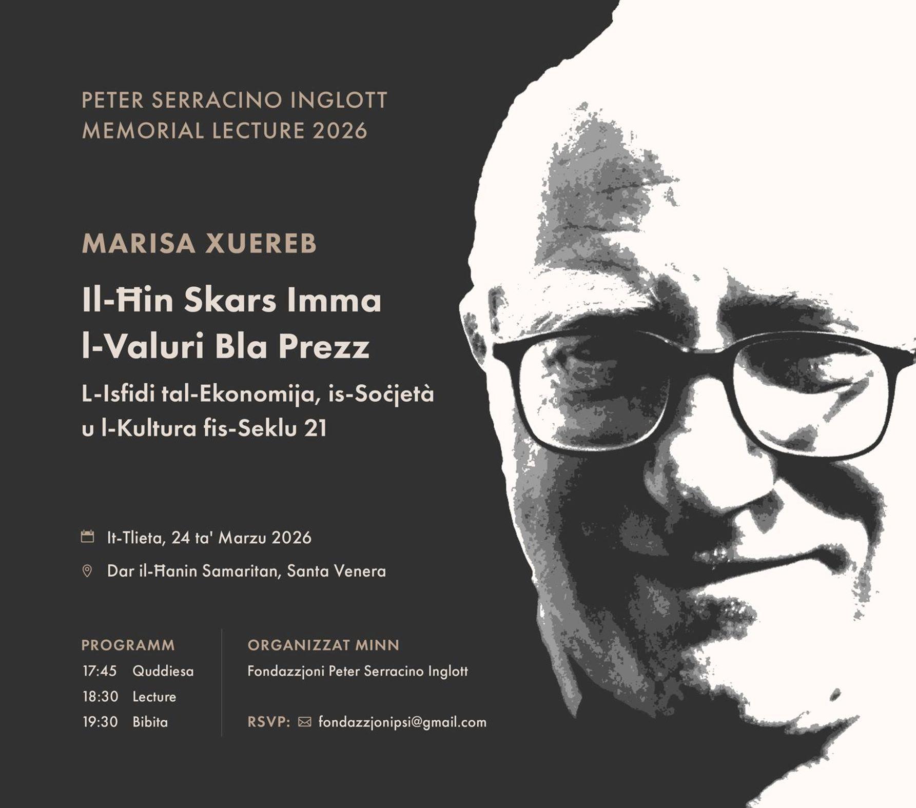 The poster promoting the memorial lecture.