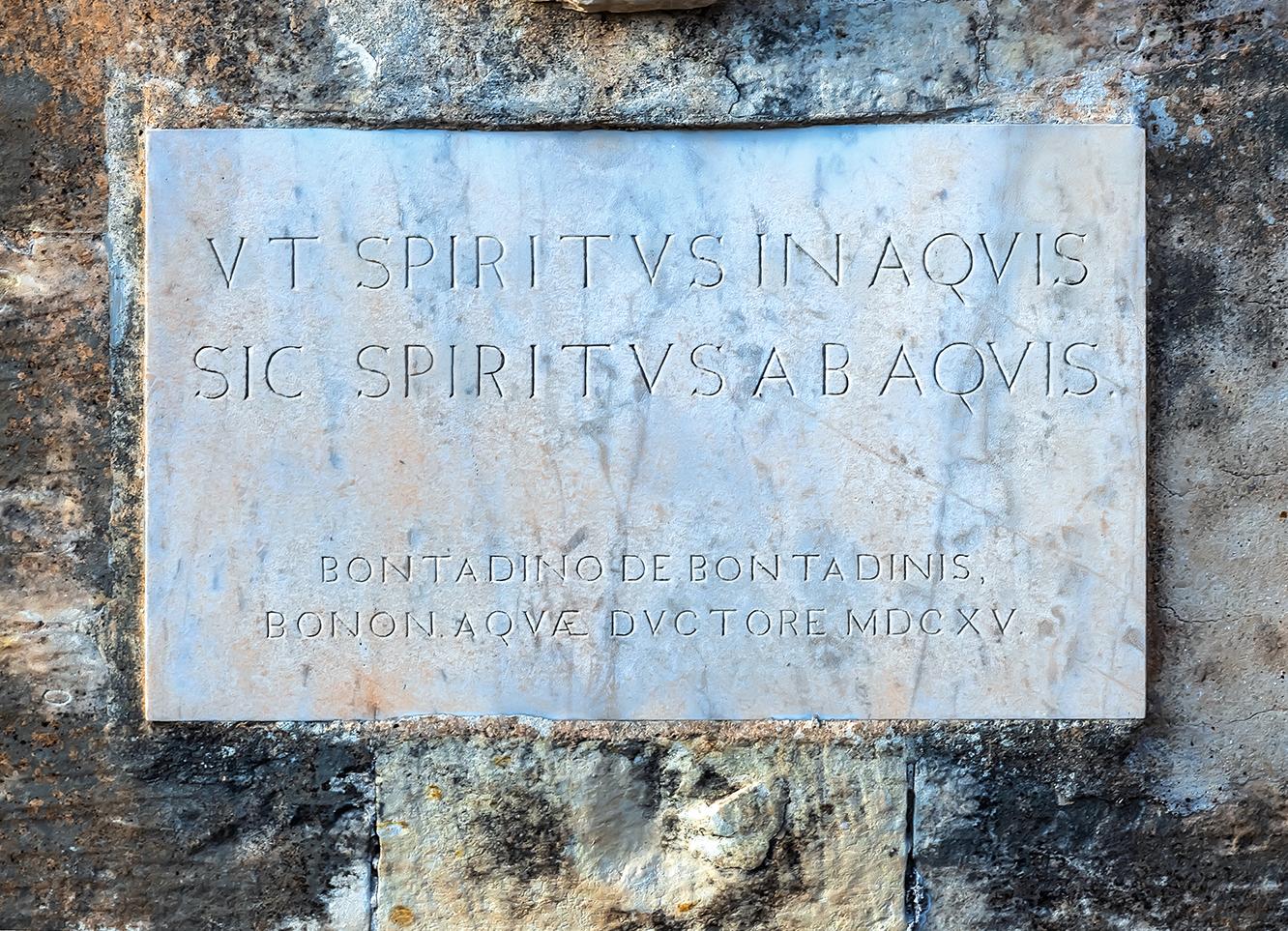 &ldquo;As there is life in water, life started from water. Bontadino de Bontadini delivered the waters 1615,&rdquo; reads the inscription praising Bontadini&rsquo;s legacy on the Round Water Tower of St Nicholas, in Ħamrun.