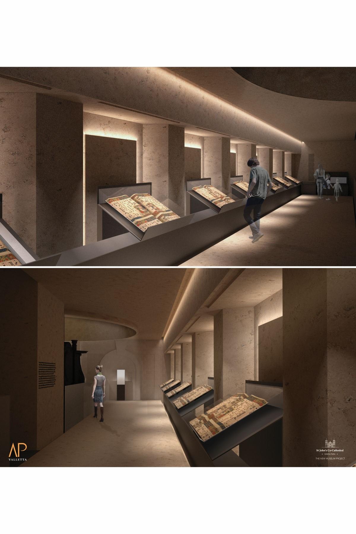 An artist's impression of the choral book exhibtion space