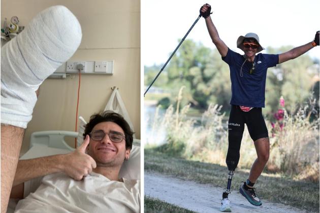 Vincenzo finished an Ironman after losing his leg. He now wants to climb Everest