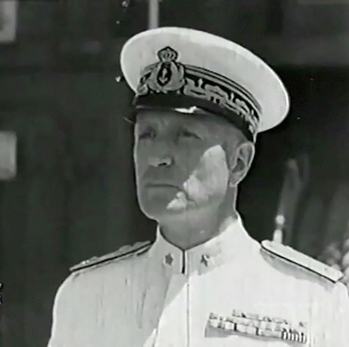 The Italian Admiral Angelo Iachino (1889-1976) was the overall commander of the Italian forces.