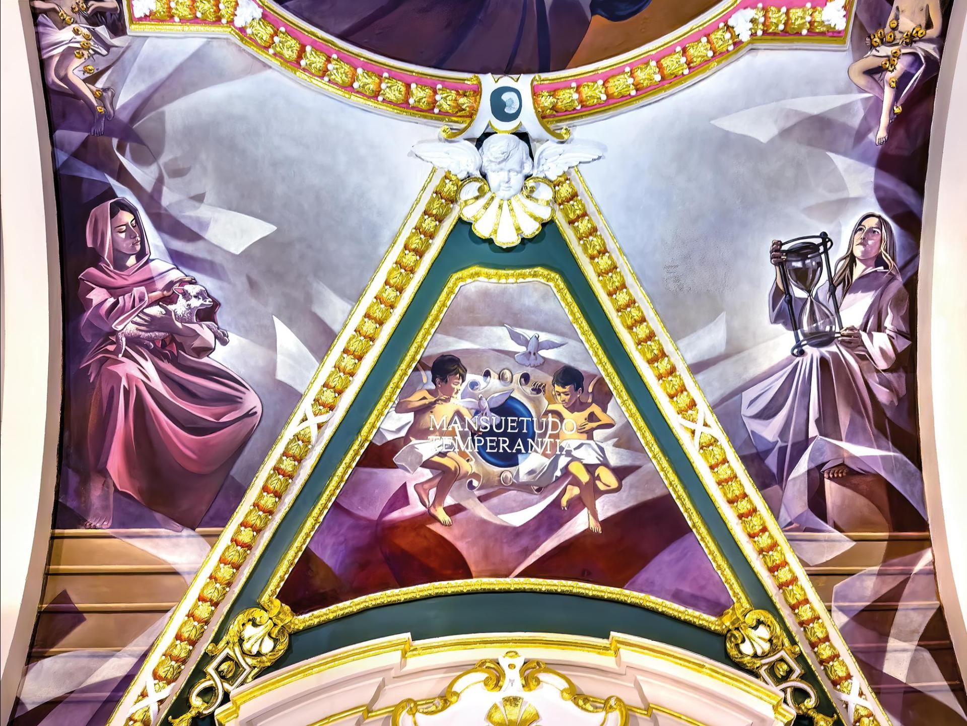 Details of other vault paintings. Photo: Daniel Cilia