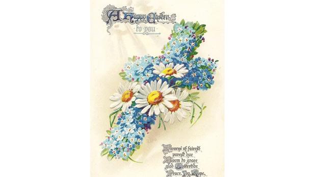 Easter postcard from 1914 &ndash; courtesy of The Old Barn Door on Etsy