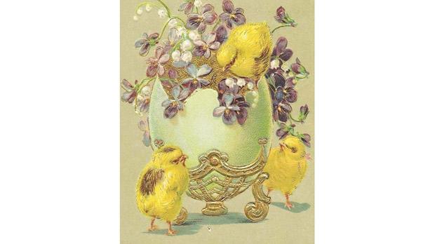 Easter postcard from 1909 &ndash; courtesy of The Old Barn Door on Etsy.