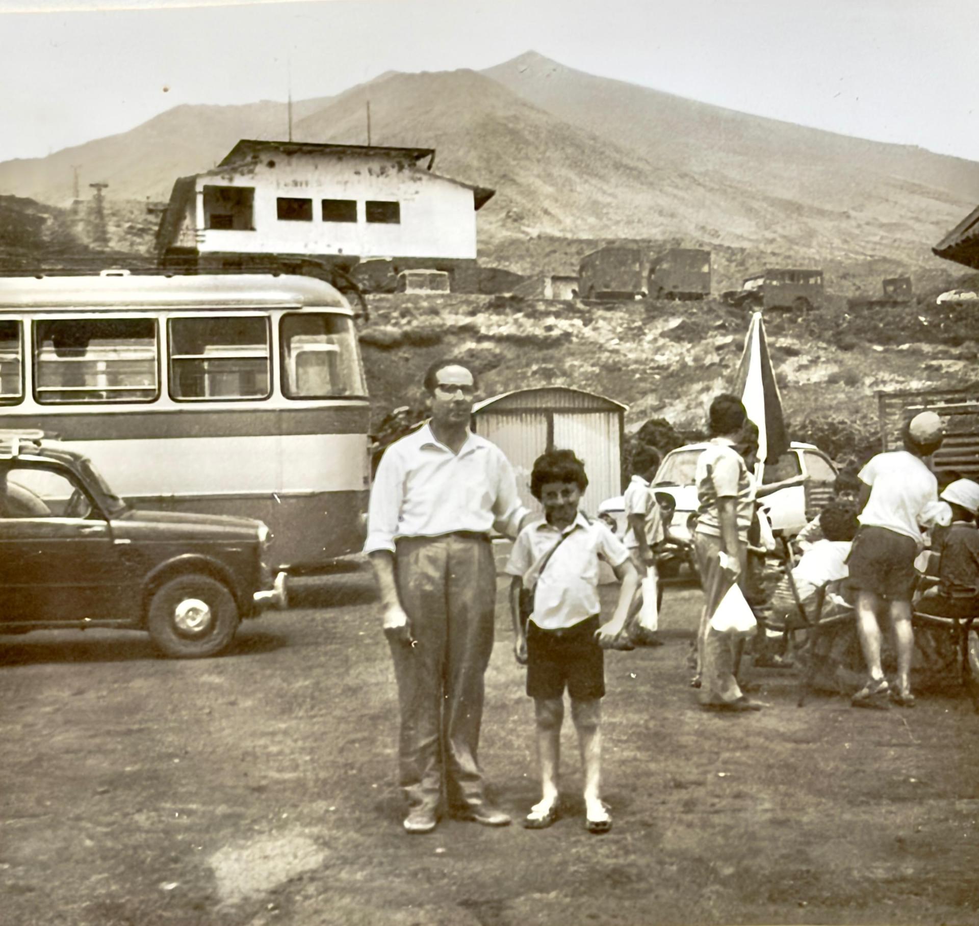 Cilia and his father on a school trip to Sicily where his father, who was a teacher, helped organise with the headmaster. Photo: Daniel Cilia