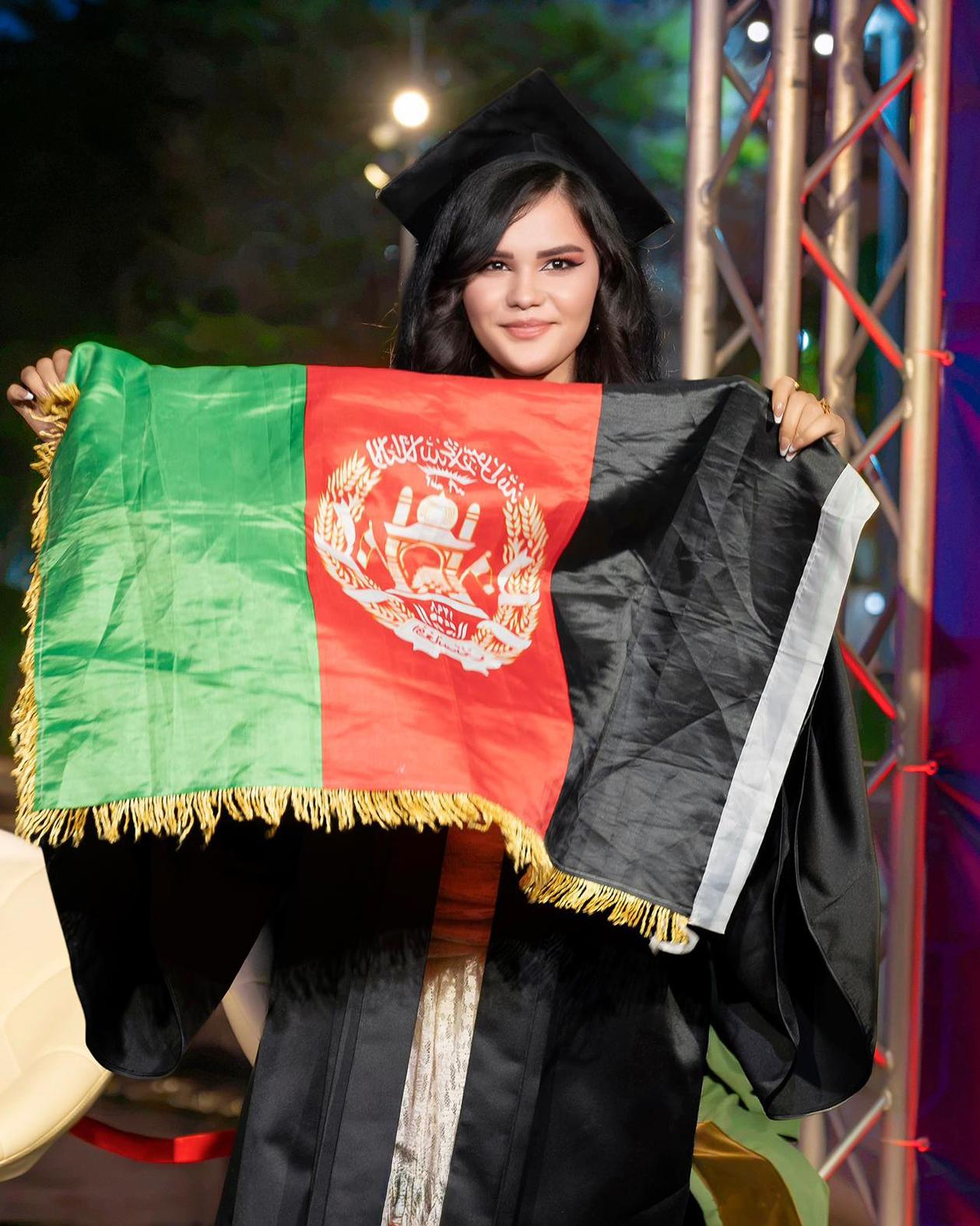 Ahmadi was among a group of nine Afghan women to graduate from AUM.